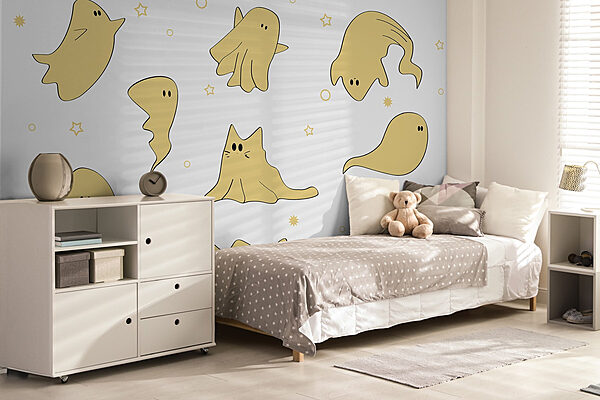 Set of cartoon ghosts Set of cartoon ghosts