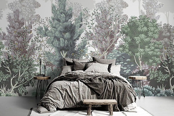 Group of trees and bushes Group of trees and bushes