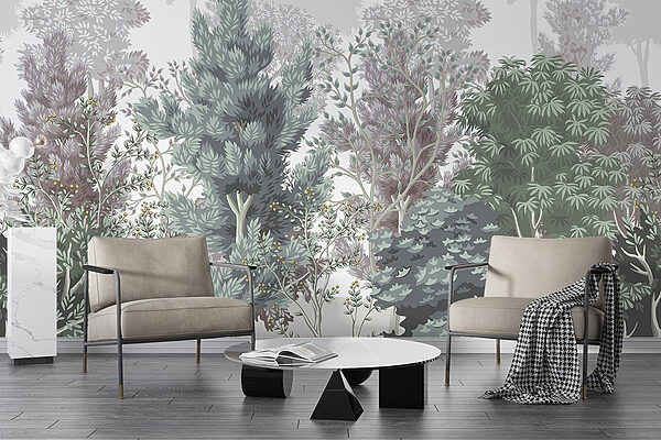 Group of trees and bushes Group of trees and bushes