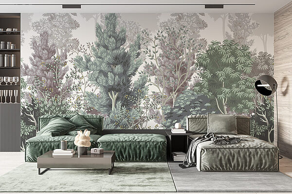 Group of trees and bushes Group of trees and bushes
