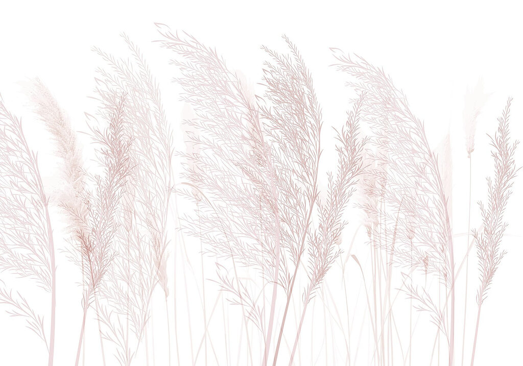 Group of grass with pink flowers Group of grass with pink flowers