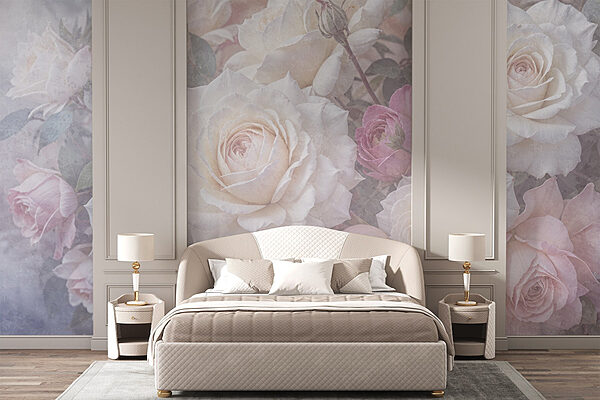 Group of white and pink roses Group of white and pink roses
