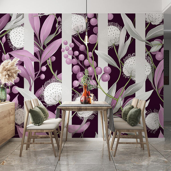 Purple and white floral pattern Purple and white floral pattern