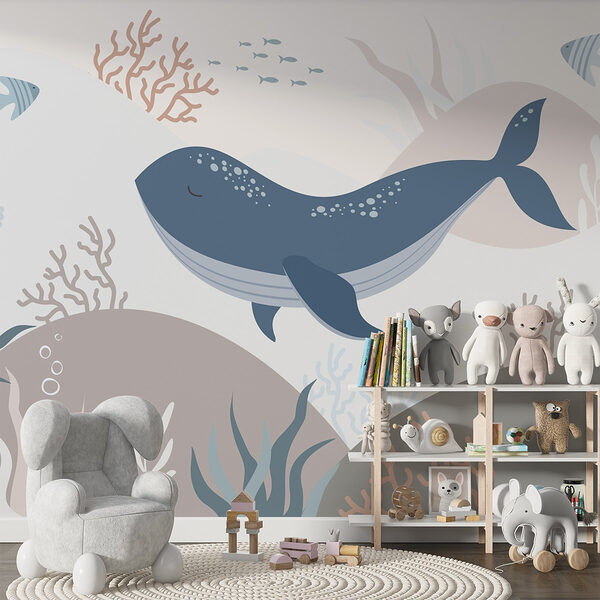 Whale swimming in the ocean Whale swimming in the ocean