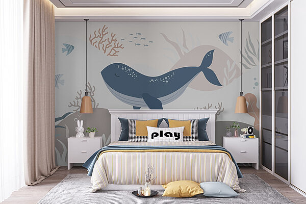 Whale swimming in the ocean Whale swimming in the ocean