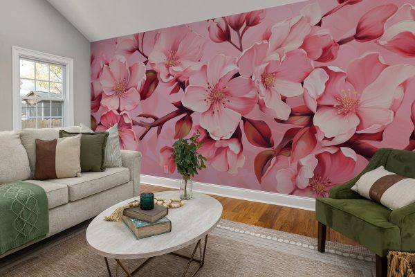 Blossoms in Soft Pink Hues Wall murals Blossoms in Soft Pink Hues