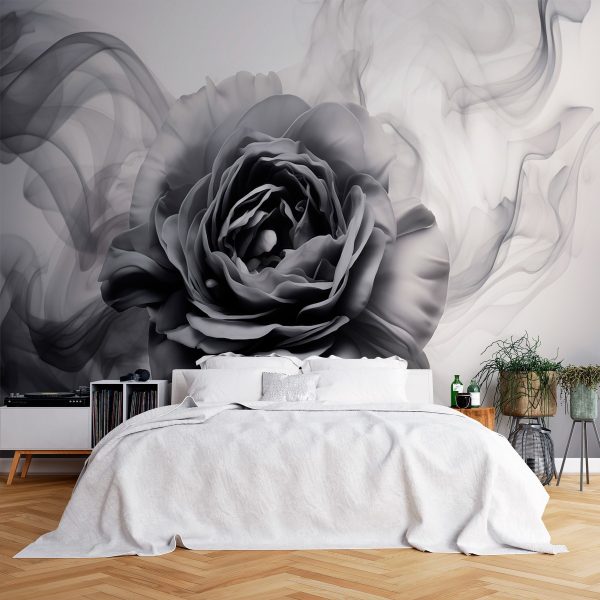 Black and white image of a rose Black and white image of a rose