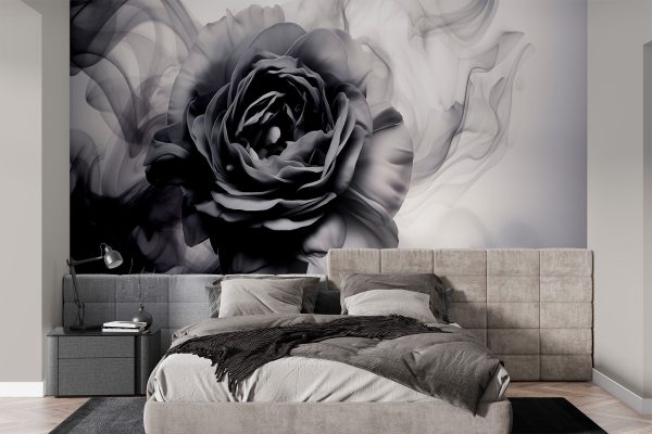Black and white image of a rose Black and white image of a rose