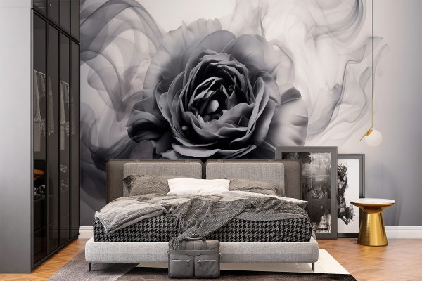 Black and white image of a rose Black and white image of a rose