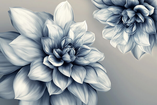 Elegant floral design in monochrome tones Elegant floral design in monochrome tones