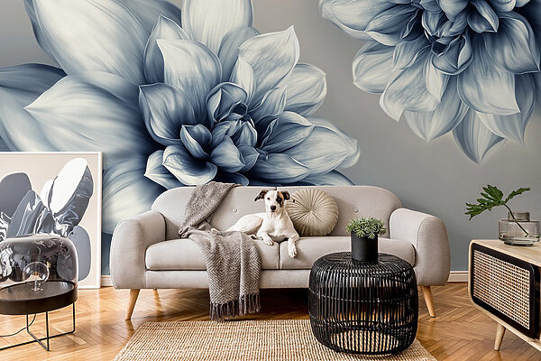 Elegant floral design in monochrome tones Elegant floral design in monochrome tones