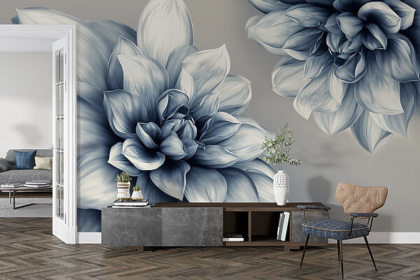 Elegant floral design in monochrome tones Elegant floral design in monochrome tones