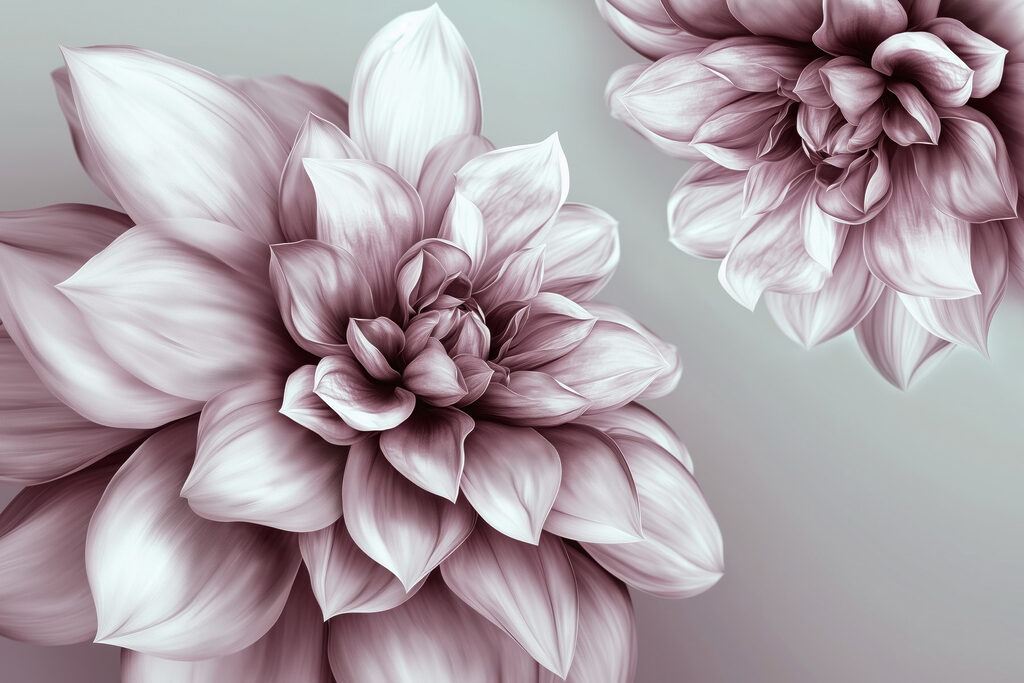 Delicate blooms in soft hues