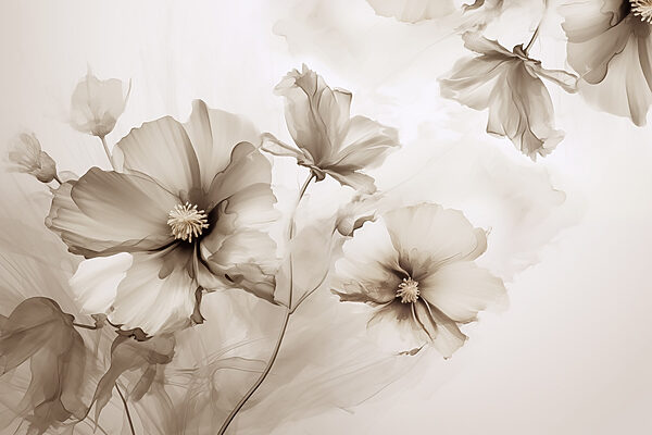 Group of flowers on a white background Group of flowers on a white background
