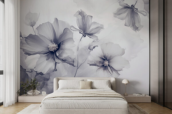 Group of flowers on a white background Group of flowers on a white background