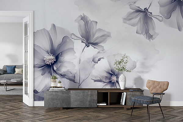 Group of flowers on a white background Group of flowers on a white background