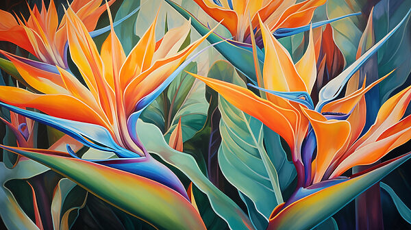 Vibrant colors in floral display Vibrant colors in floral display