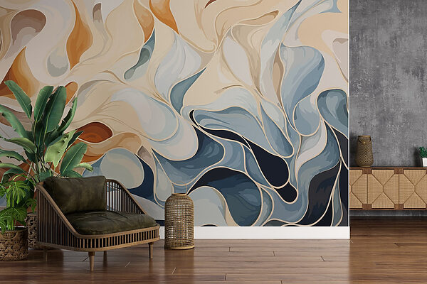 Colorful swirls of paint Colorful swirls of paint