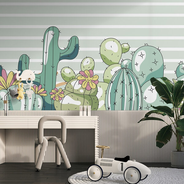 Group of cactuses with flowers Group of cactuses with flowers