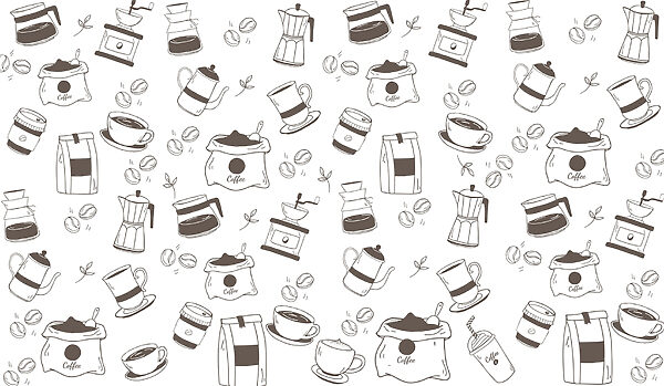 Pattern of coffee and tea Pattern of coffee and tea