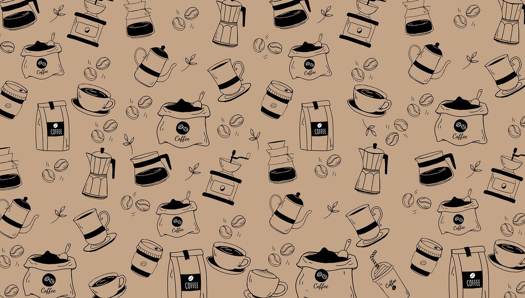 Pattern of coffee items Pattern of coffee items