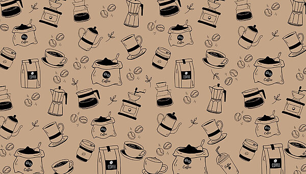 Pattern of coffee items Pattern of coffee items