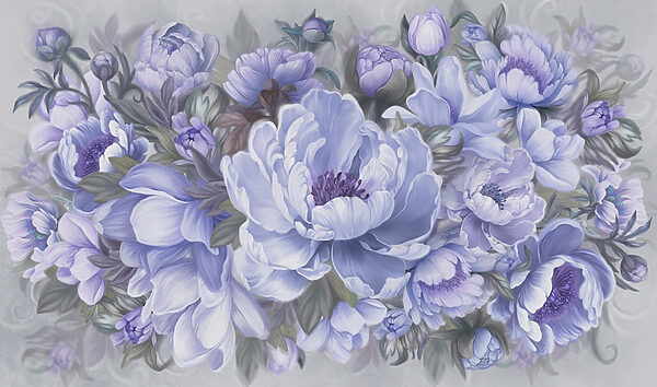 Painting of flowers and leaves Painting of flowers and leaves