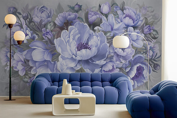 Painting of flowers and leaves Painting of flowers and leaves