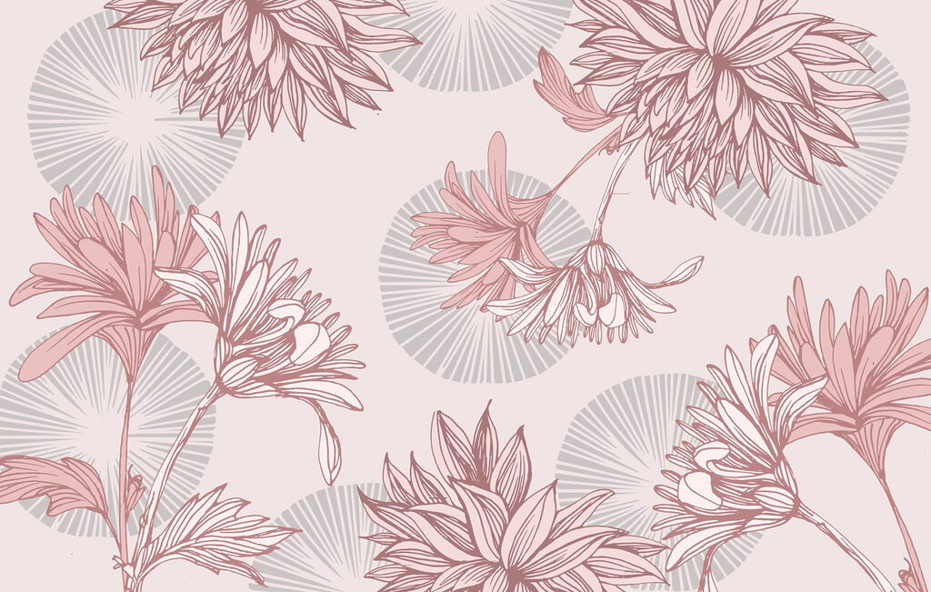 Pattern of flowers and leaves Pattern of flowers and leaves