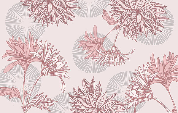 Pattern of flowers and leaves Pattern of flowers and leaves