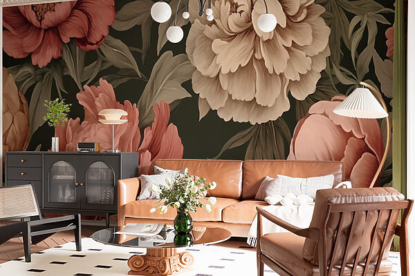 Wallpaper with flowers Wallpaper with flowers