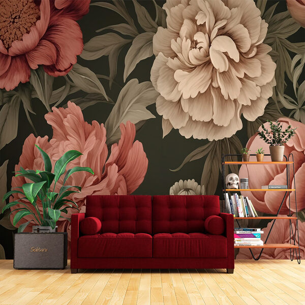Wallpaper with flowers Wallpaper with flowers