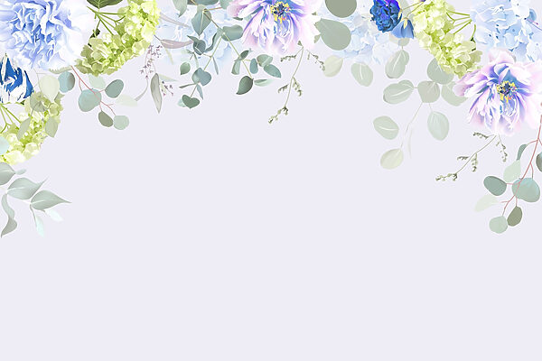 Delicate blooms in soft pastel tones Delicate blooms in soft pastel tones