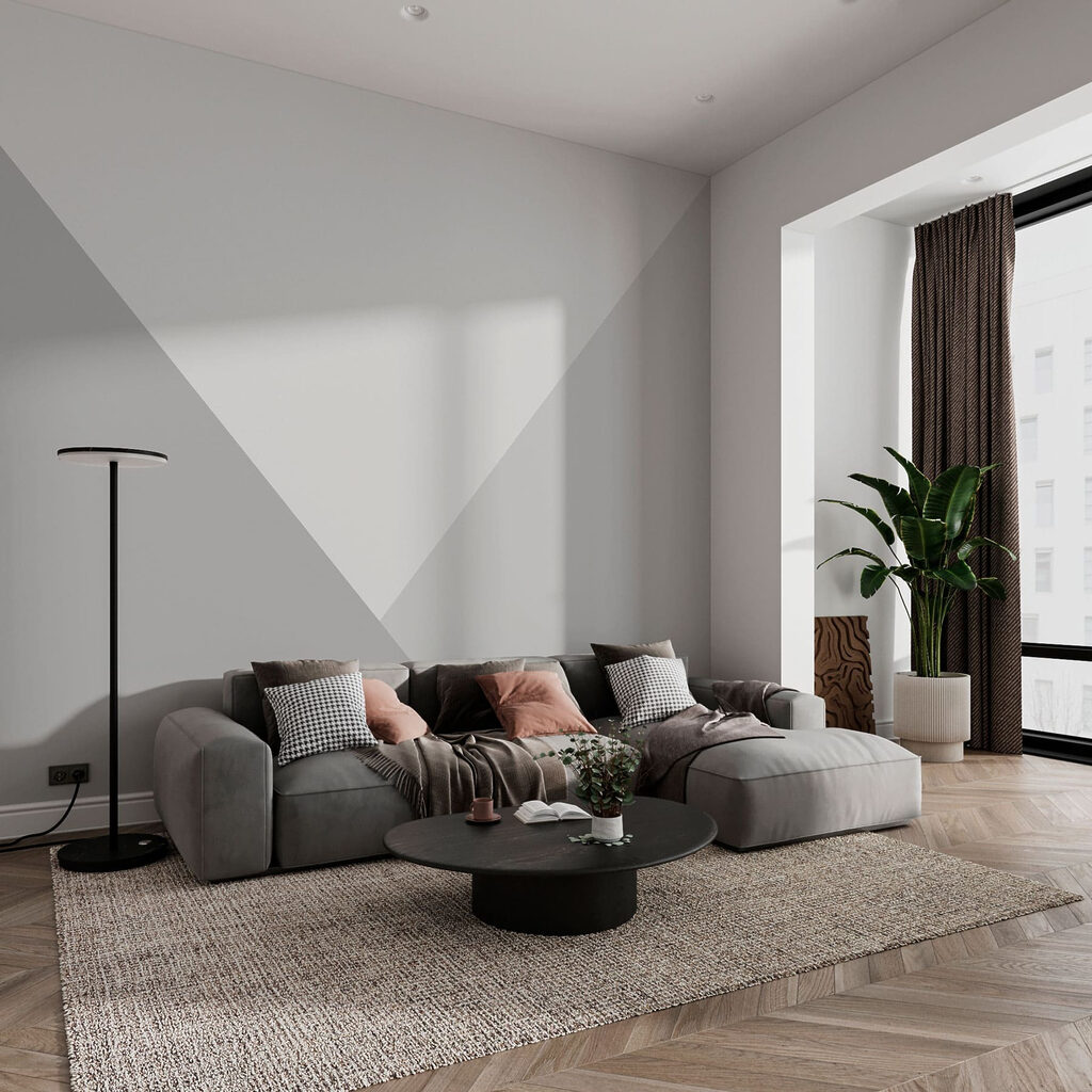 White and grey triangle White and grey triangle