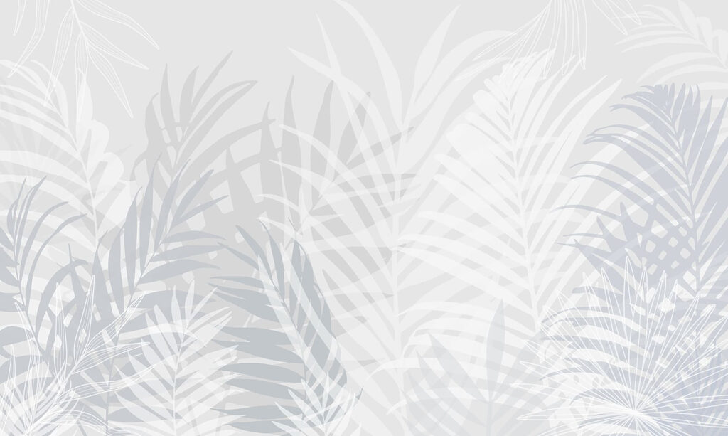Grey and white background with leaves Grey and white background with leaves
