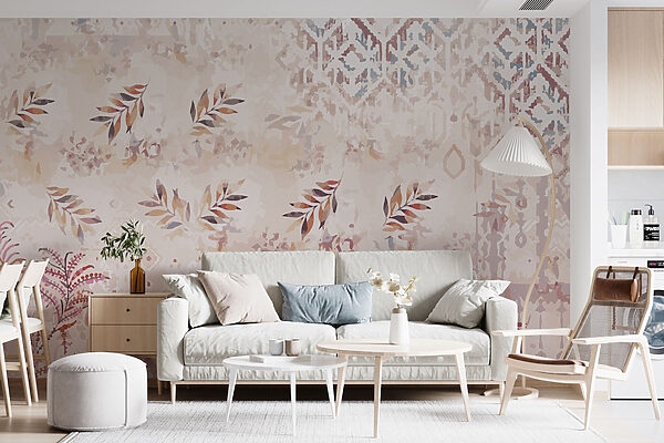 Soft patterns with delicate foliage accents Soft patterns with delicate foliage accents