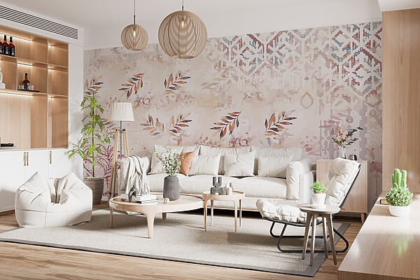 Soft patterns with delicate foliage accents Soft patterns with delicate foliage accents