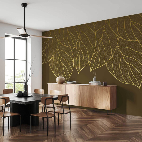 Elegant leaf patterns on a muted background Elegant leaf patterns on a muted background