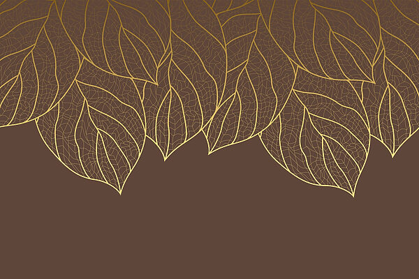 Group of leaves on a brown background Group of leaves on a brown background
