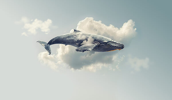 Whale flying in the sky Whale flying in the sky