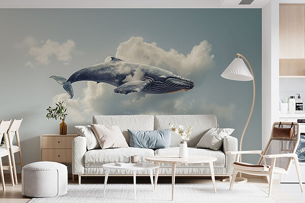 Whale flying in the sky Whale flying in the sky