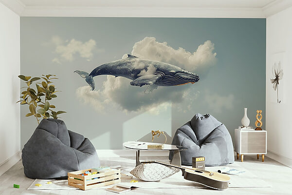 Whale flying in the sky Whale flying in the sky
