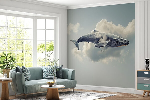 Whale flying in the sky Whale flying in the sky