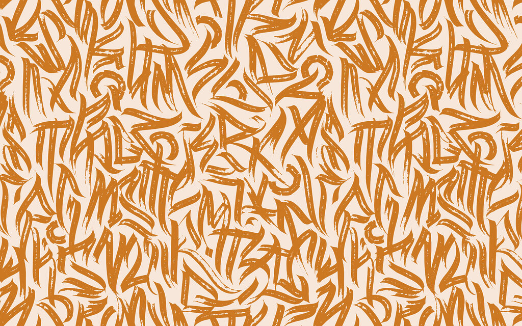Pattern of letters on a white background Pattern of letters on a white background