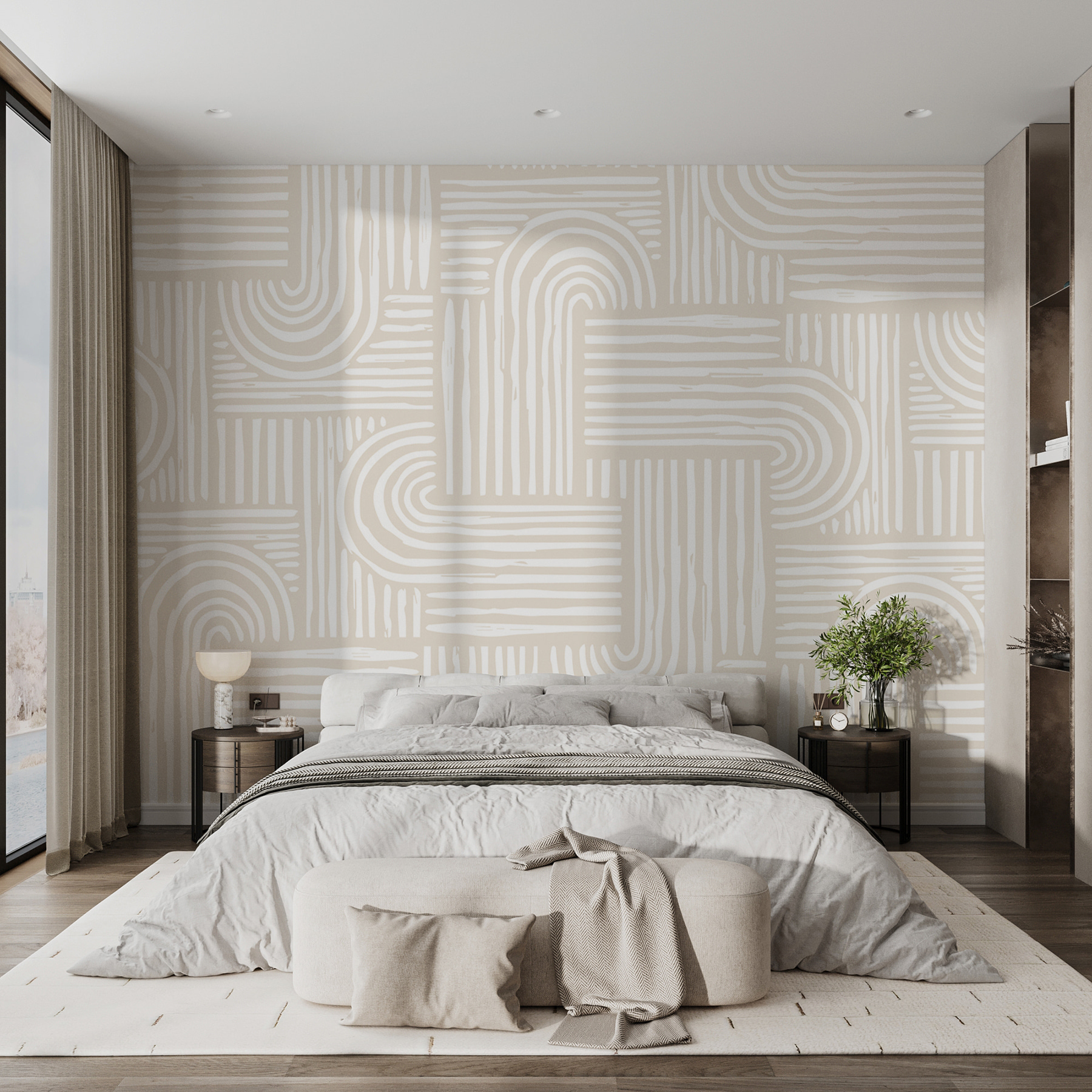White and gray pattern