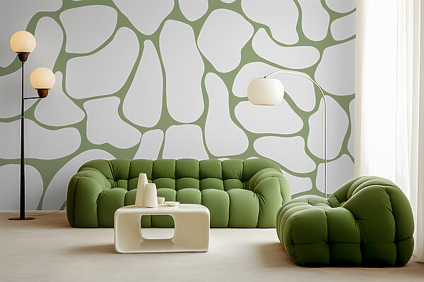 White and green pattern White and green pattern