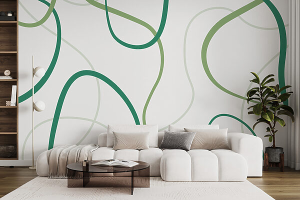 Green and white pattern Green and white pattern