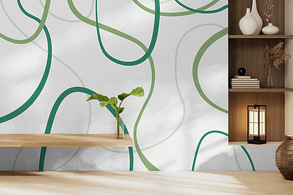 Green and white pattern Green and white pattern