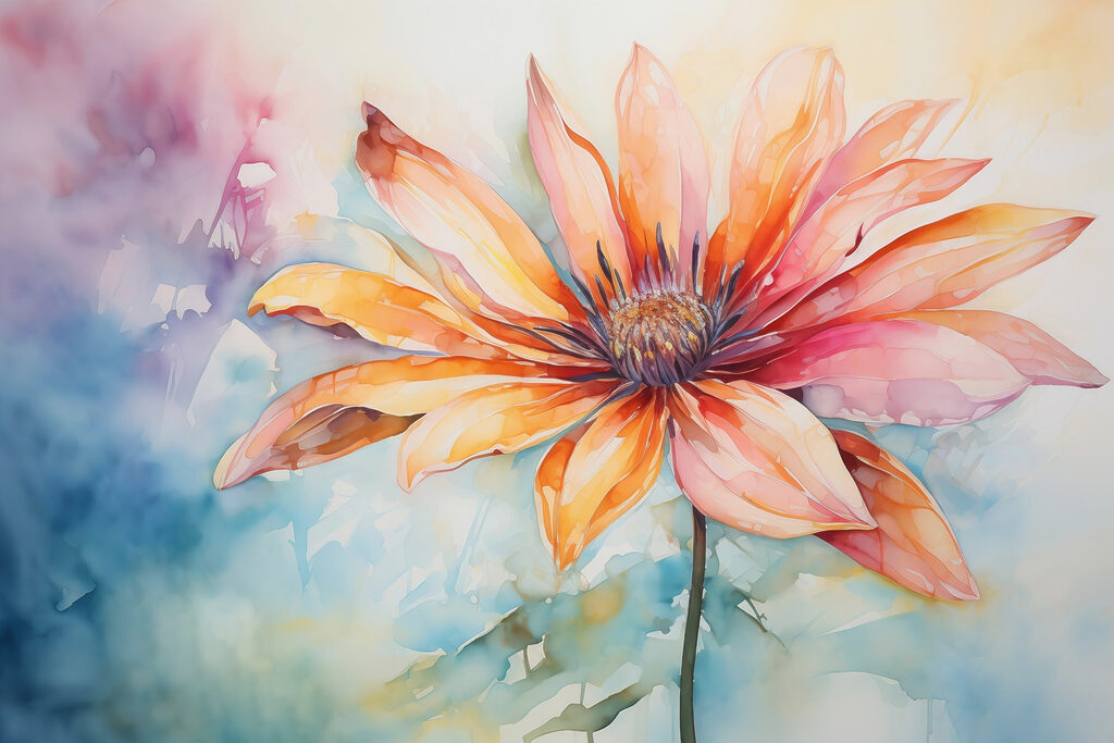 Painting of a flower Painting of a flower