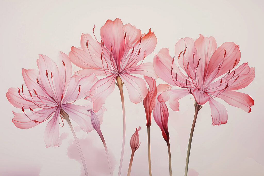 Group of pink flowers Group of pink flowers